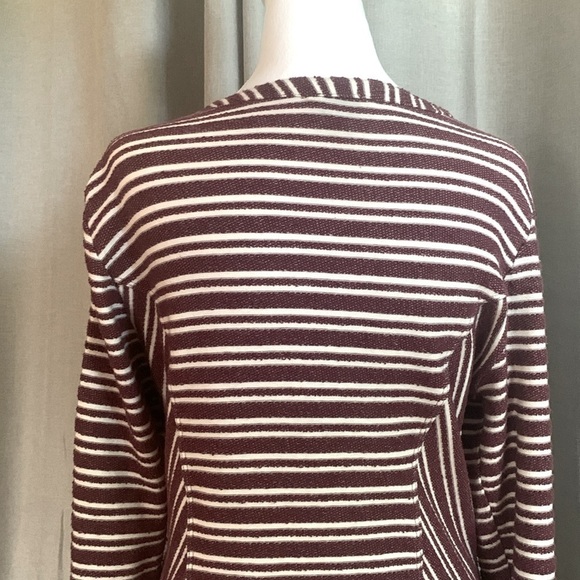Lucky Brand Striped Jacket With Asymmetrical Zipper Size Medium - Picture 5 of 14